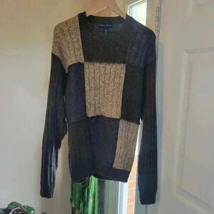 Grant Thomas 100% Cotton Grandpa Block Longsleeve Sweater, Size L Soft Cozy‎
